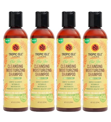 Image of Aloe Vera Shampoo – 4x HAIR GRO Cleansing Moisturizing Shampoo 8oz Bundle – Hydrating Hair and Scalp Cleanser with Jamaican Black Castor Oil and Plant-Based Boosters – Gift Set (4 Items)