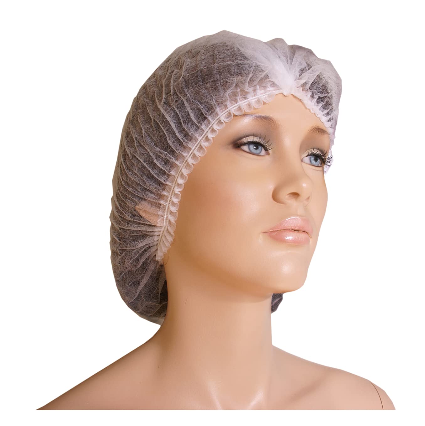 Ponik’s - Klippkopfhauben | Einweg-Kopfhauben | Vlieshaube | Baretthaube für Kosmetik | Haarschutzhaube | Weiß | 100 Stück