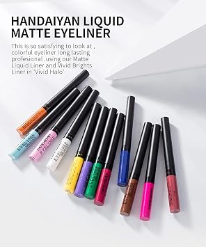 12 Colors Matte Liquid Eyeliner Set, Neon Rainbow Colorful Eyeliner Pencil | Waterproof Long Lasting Smudge-proof Eye Liners Makeup Set Gift For Women (Set A)