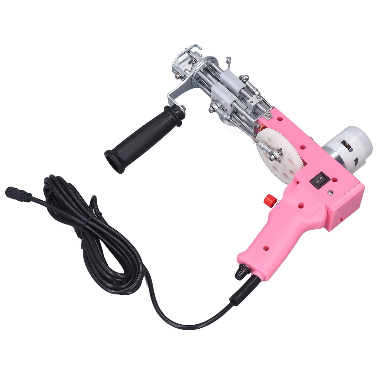 Máquina para Hacer Mechones de Alfombras Máquina Eléctrica para Pistola de Alfombras 2 en 1 Flexibilidad Dos Modos de Conmutación para Tejer (Enchufe de la UE)