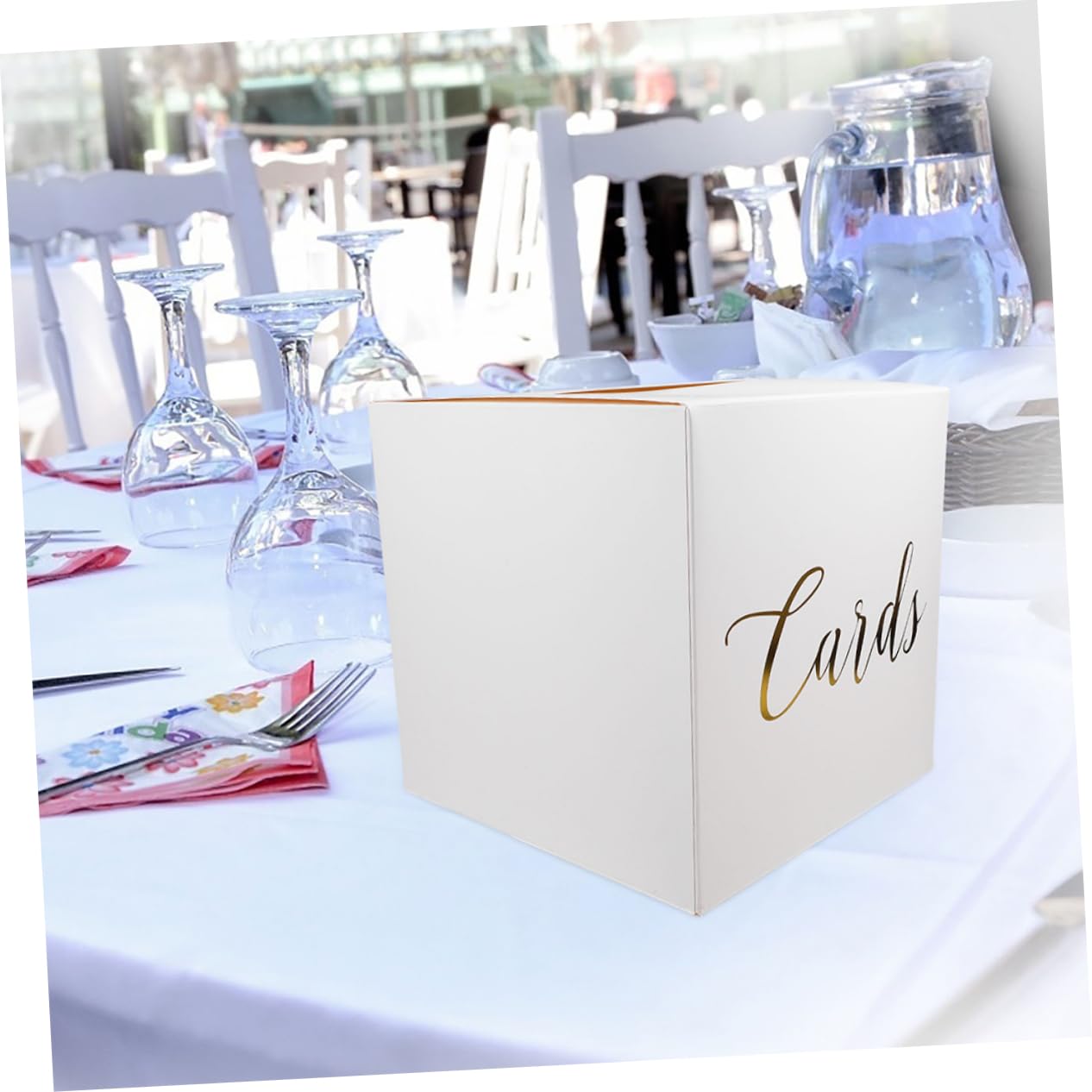 PRETYZOOM 4 Sets Box Hochzeitskartenbox Hochzeitskartenetui Hochzeitskartenbehälter Erinnerungsboxen Hochzeitskartenetui Weißes Papier