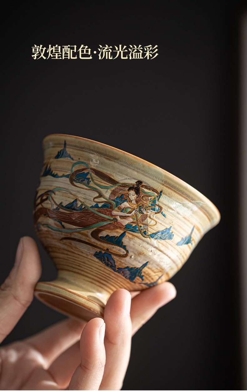 Handmade Enamel Gaiwan Tea Cup Traditional Chinese Tea Ceremony-style1