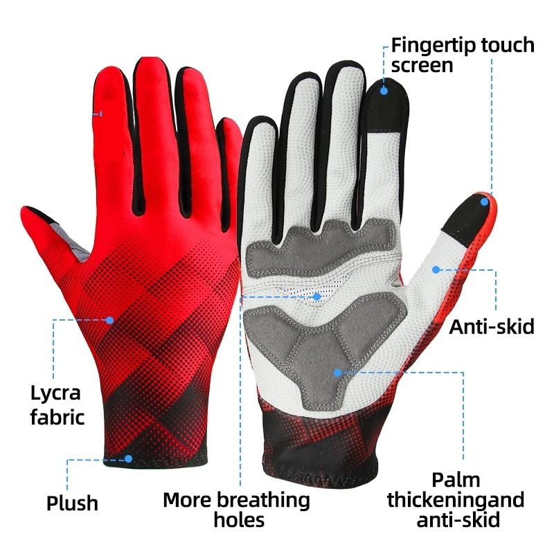 Guantes de Invierno,Guantes Ciclismo Guantes Térmicos de invierno for bicicleta, guantes antideslizantes con pantalla táctil for bicicleta de montaña y carretera, guantes transpirables for mantener el