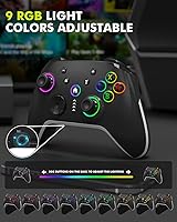 Vista 4 de Bcofo Wireless Mobile Gaming Controller for iPhone/Android/Switch/Laptop, Wired Control for PC/Steam, Programmable Game Gamepad with Phone Clip for