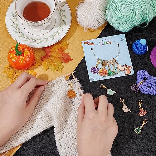 NBEADS 24 Pcs Halloween Theme Stitch Markers - Image 3