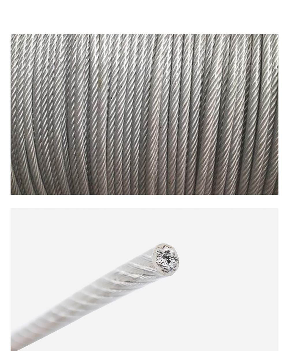 VINILE RIVESTITO IN ACCIAIO INOX 304 CAVO FUNE 7x7, Chiaro, 3 - Foto 14