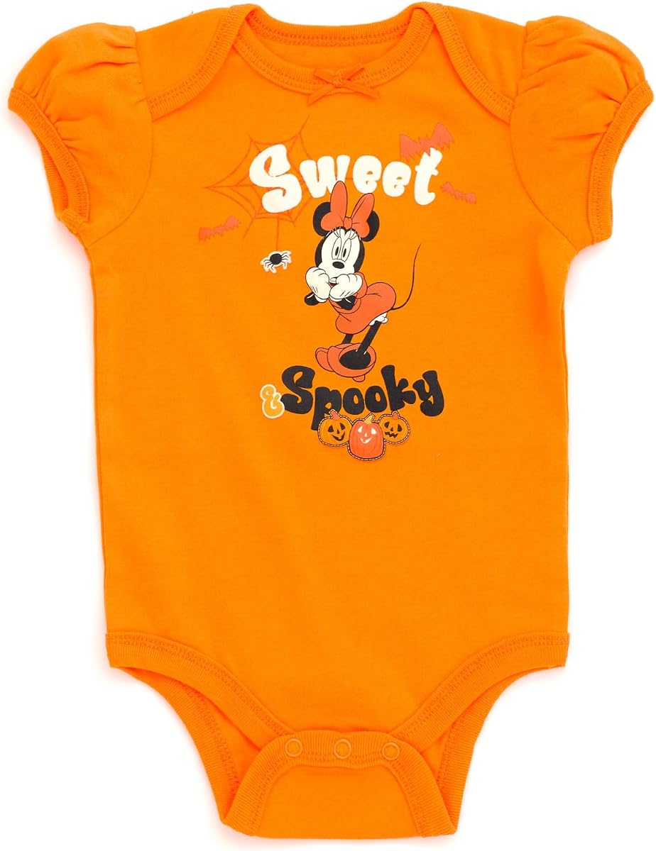 Mickey Mouse & Friends Baby Holiday Short Sleeve Bodysuit Newborn to Infant