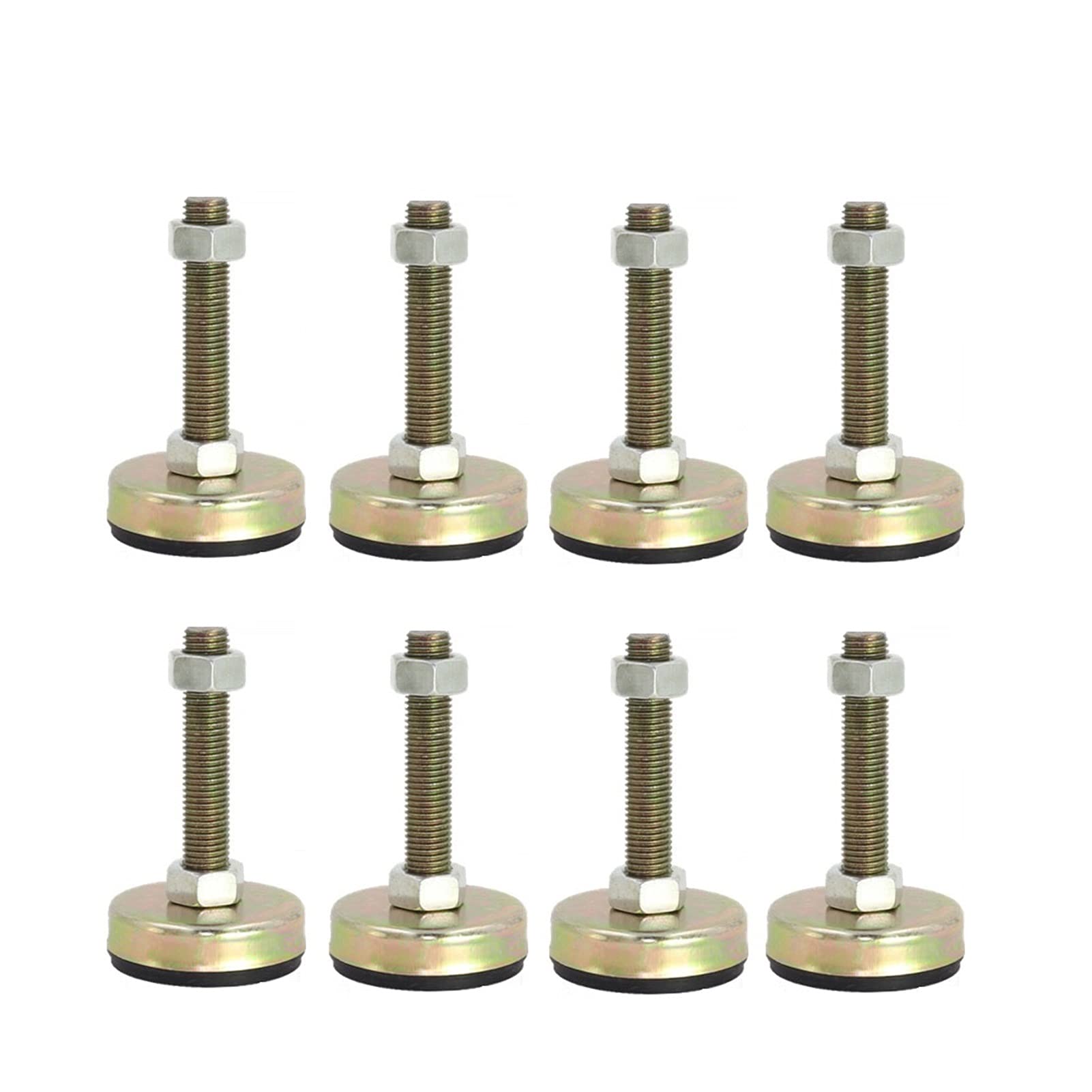 M16, M12 Enderezadores de piernas ajustables roscados Hierro galvanizado Antivibración Pies autonivelantes Diámetro de la base 2.1 pulgadas, 3 pulgadas, Adecuado for bancos de trabajo, gabinetes ( Col