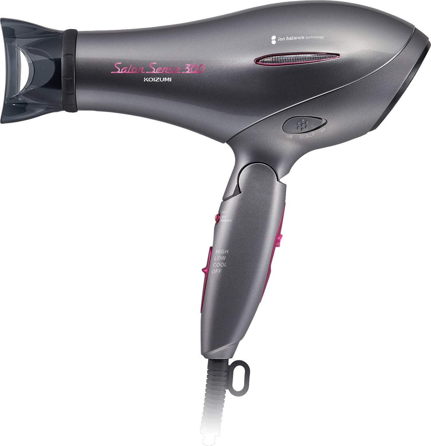 KOIZUMI KHD-9910/SH Ion Balance Hair Dryer Salon Sense 300, Grey