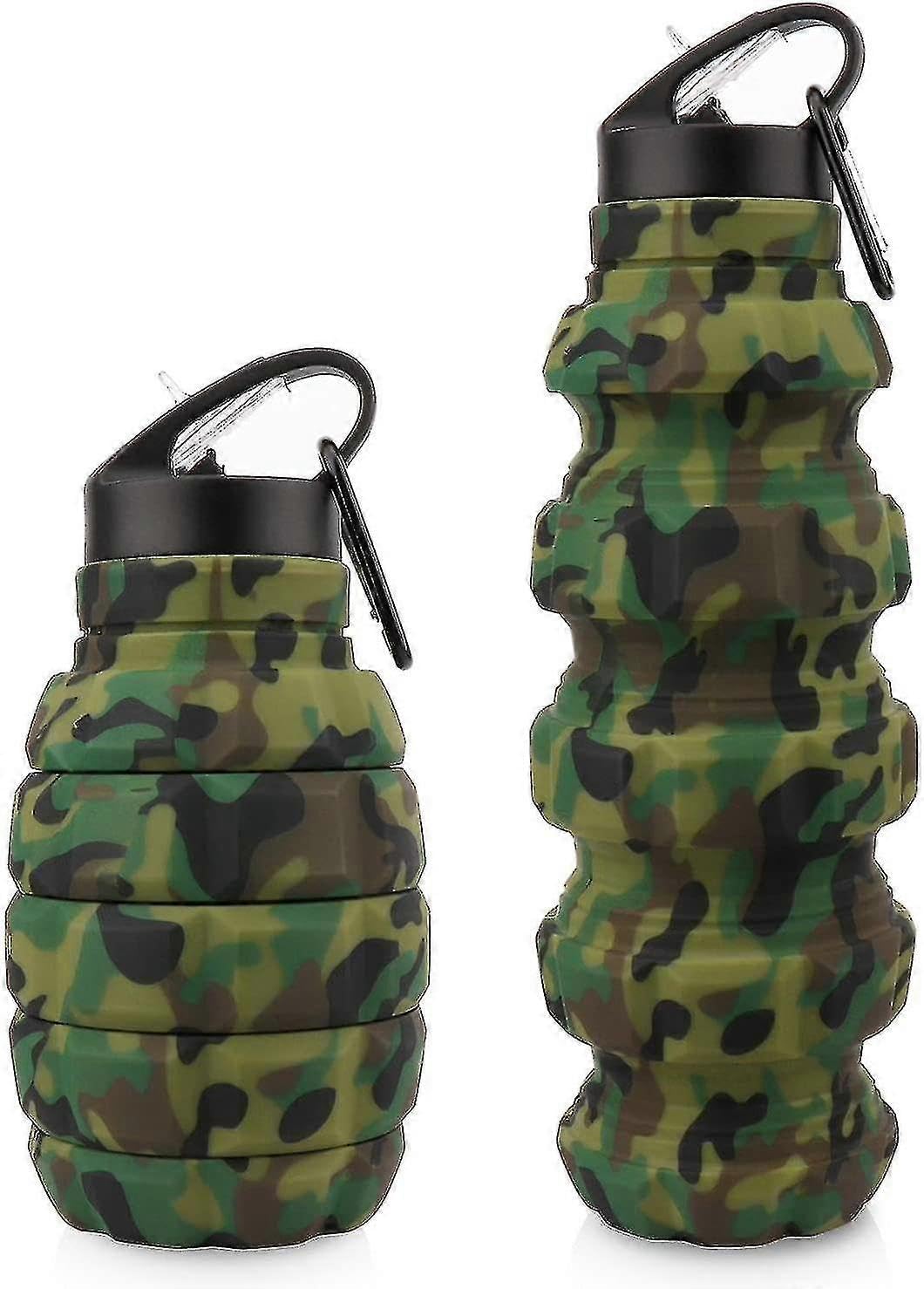JOYHAPPST Collapsible Drinking Bottle Grenade 580ml, Bpa-free, Leak-proof