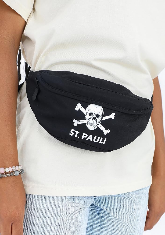 FC St. Pauli - Totenkopf - Bauchtasche schwarz 18 x 26 x 14 cm