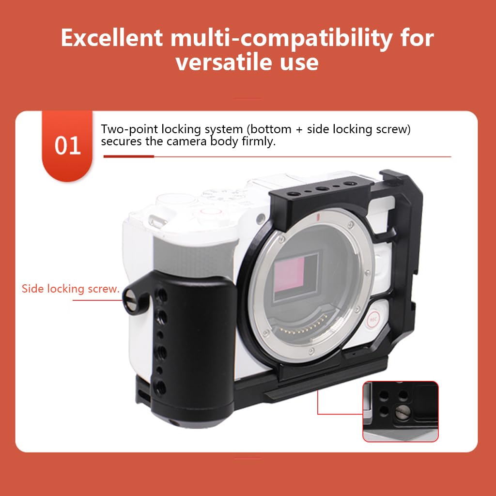 Estabilizador de jaula de cámara compatible con EOSR50V para fotografía de video vertical