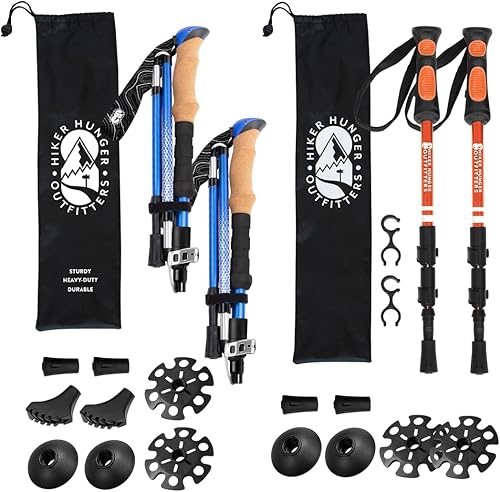 Bastones de senderismo plegables de alta calidad para adultos y bastones de senderismo para niños por marca de Estados Unidos, ultra fuertes y