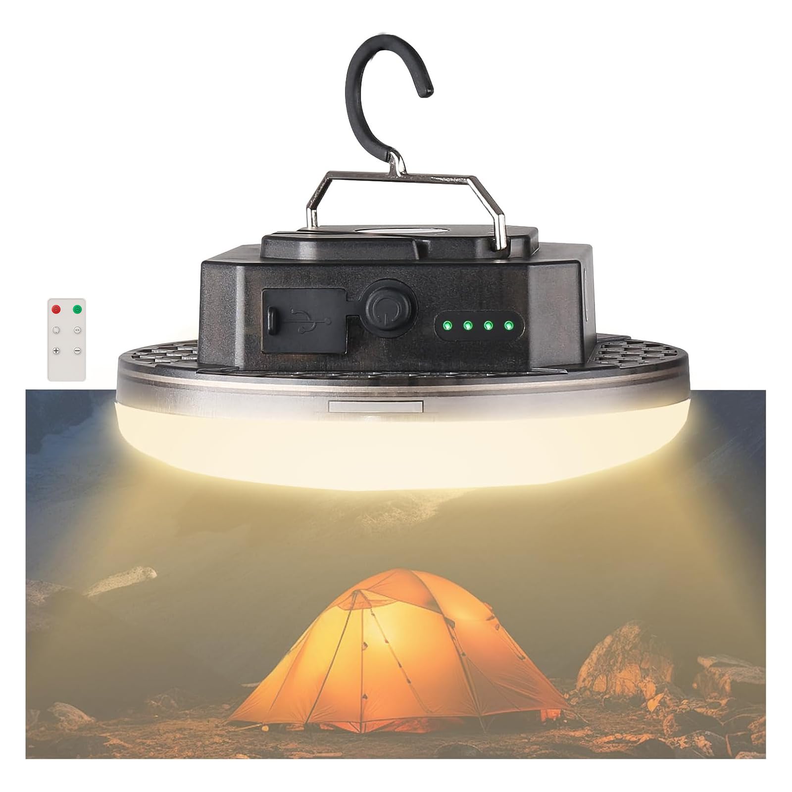 Camping-Lichter, 12.000 mAh, 4000 lm, 3 Farb-Beleuchtungsmodi, helle wiederaufladbare LED-Lampe, 40 W, IPX5 wasserdicht, Magnet, Stromausfall, Notfall-Überlebens-Kits und