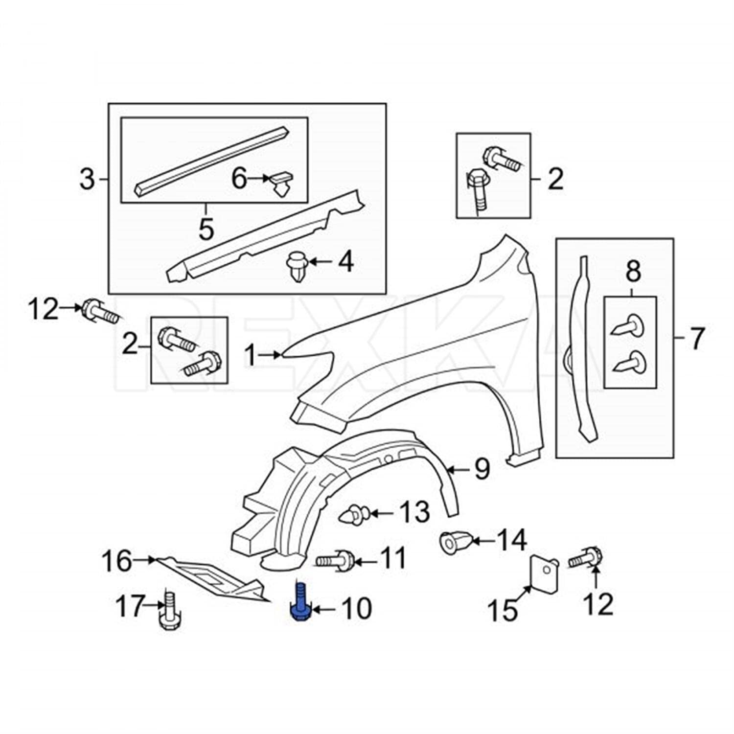 Amazon.co.jp: Rexka バンパーカバー フェンダーライナー
