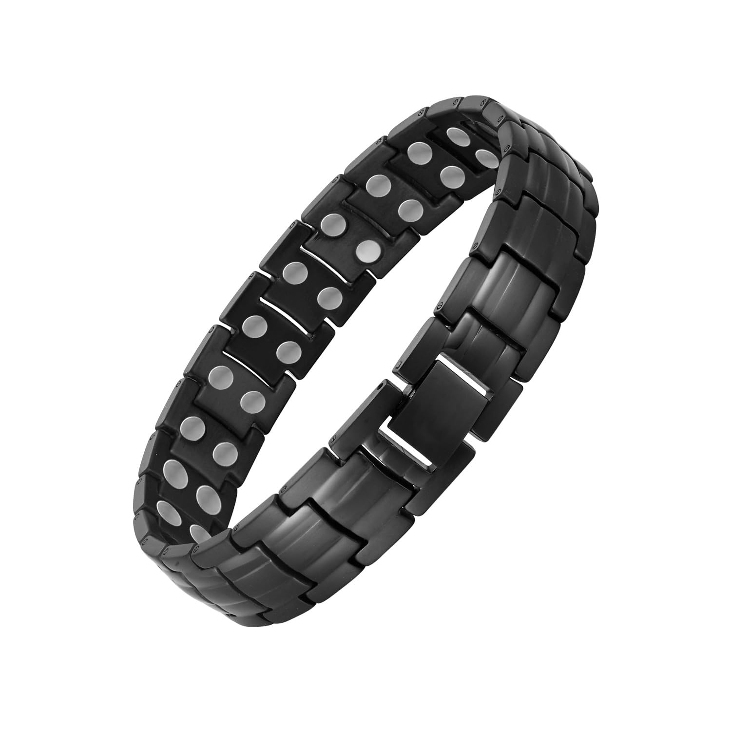 Magnetarmband Herren Doppelreihiges Titanarmband Ultra-Stärke-Magnete mit Einstellwerkzeug und Geschenkbox