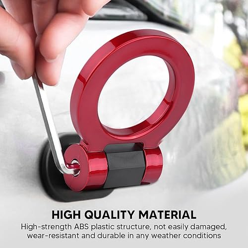 Miniatura 4 de Kit de gancho de remolque de carreras, correa de remolque para parachoques delantero y trasero, anillo de remolque para parachoques de automóvil,