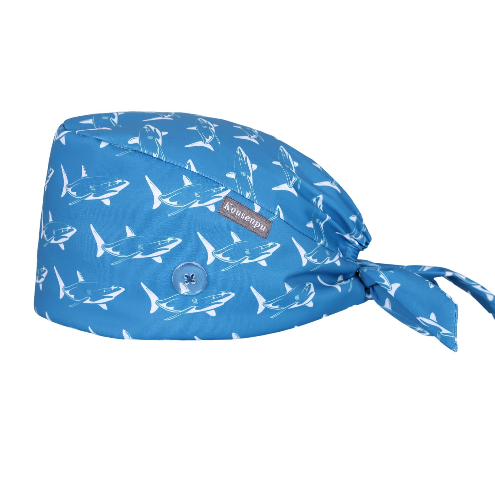 Kousenpu Scrub Cap for Men, Adjustable Surgical Hats with Buttons