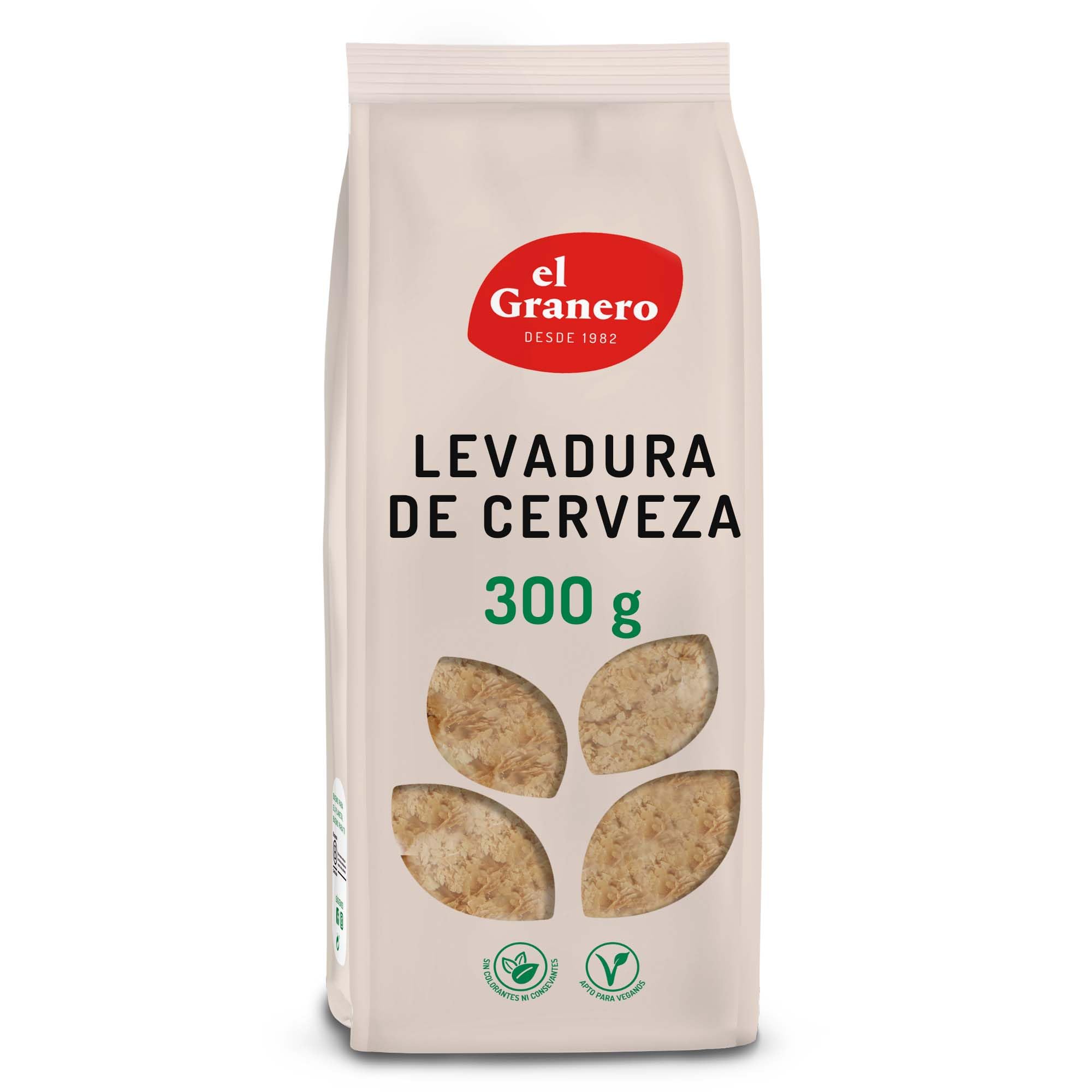El Granero Integral - Levadura de Cerveza - 300 g - Rica en Vitaminas, Minerales y Aminoácidos - Ideal para el Cuidado de la Piel - Propiedades Probióticas - Apta para Veganos