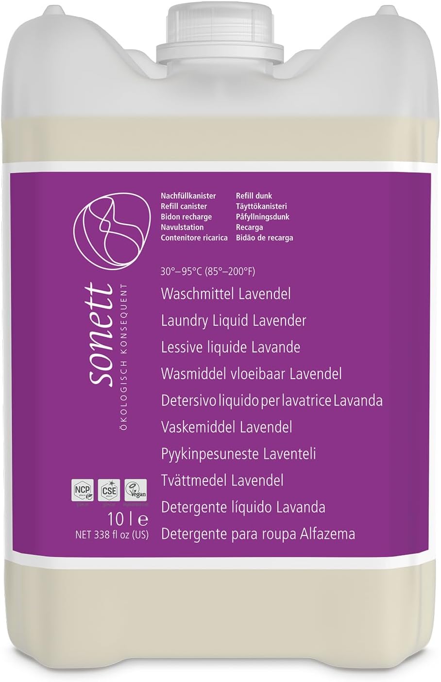 Lavender detergent: for colourful and white laundry, with organic vegetable oil soap