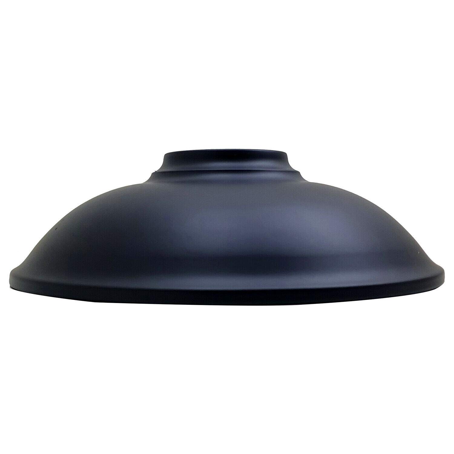 LEDSone Curvy Dome Lamp Shade Metal Vintage None Electric Pendant Light Shade 30cm,40cm Easy Fit Retro Ceiling Light Includes Shade Ring to Fit All Types of Lamp Holders (T2 Black) — image 1