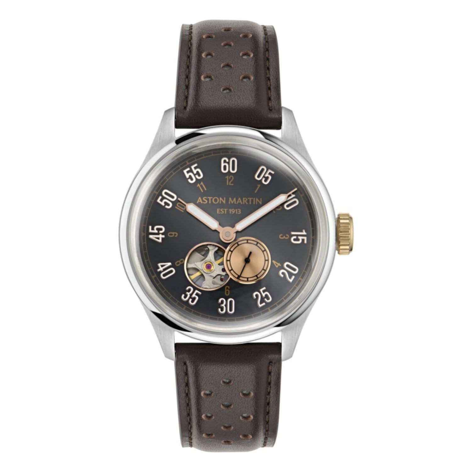 ASTON MARTIN Watch MTTS1F501 Automatic Leather Wrist Watch 41mm
