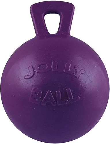 Jolly Pets Bola de Tug-N-Toss Color: Púrpura, Tamaño: 8" H x 6" W x 6" D