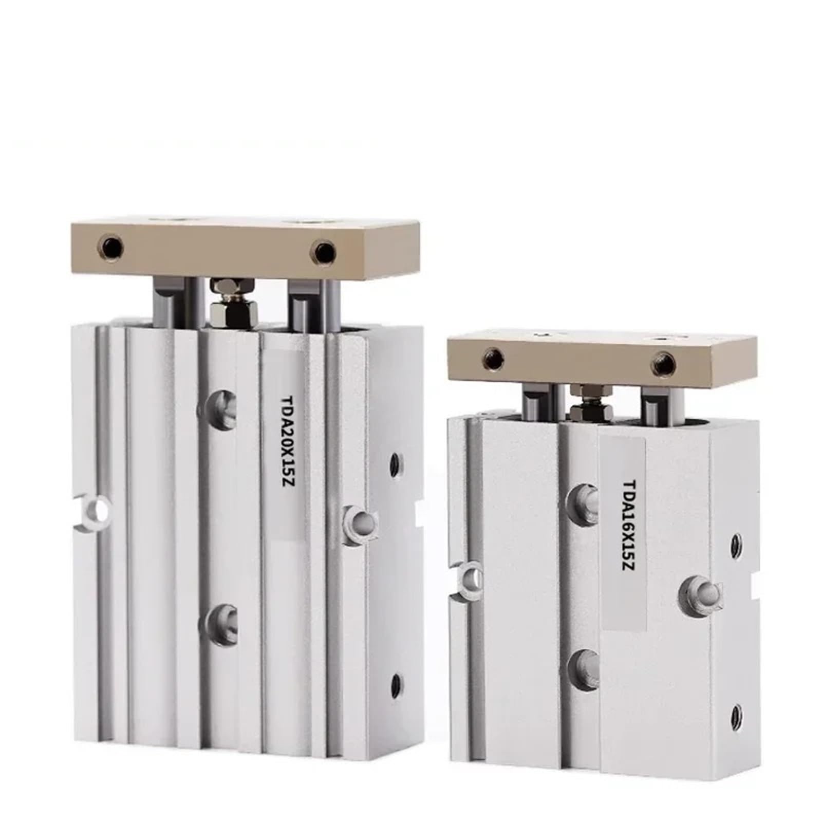Vérin pneumatique haute poussée à double tige TDA rigide 16mm