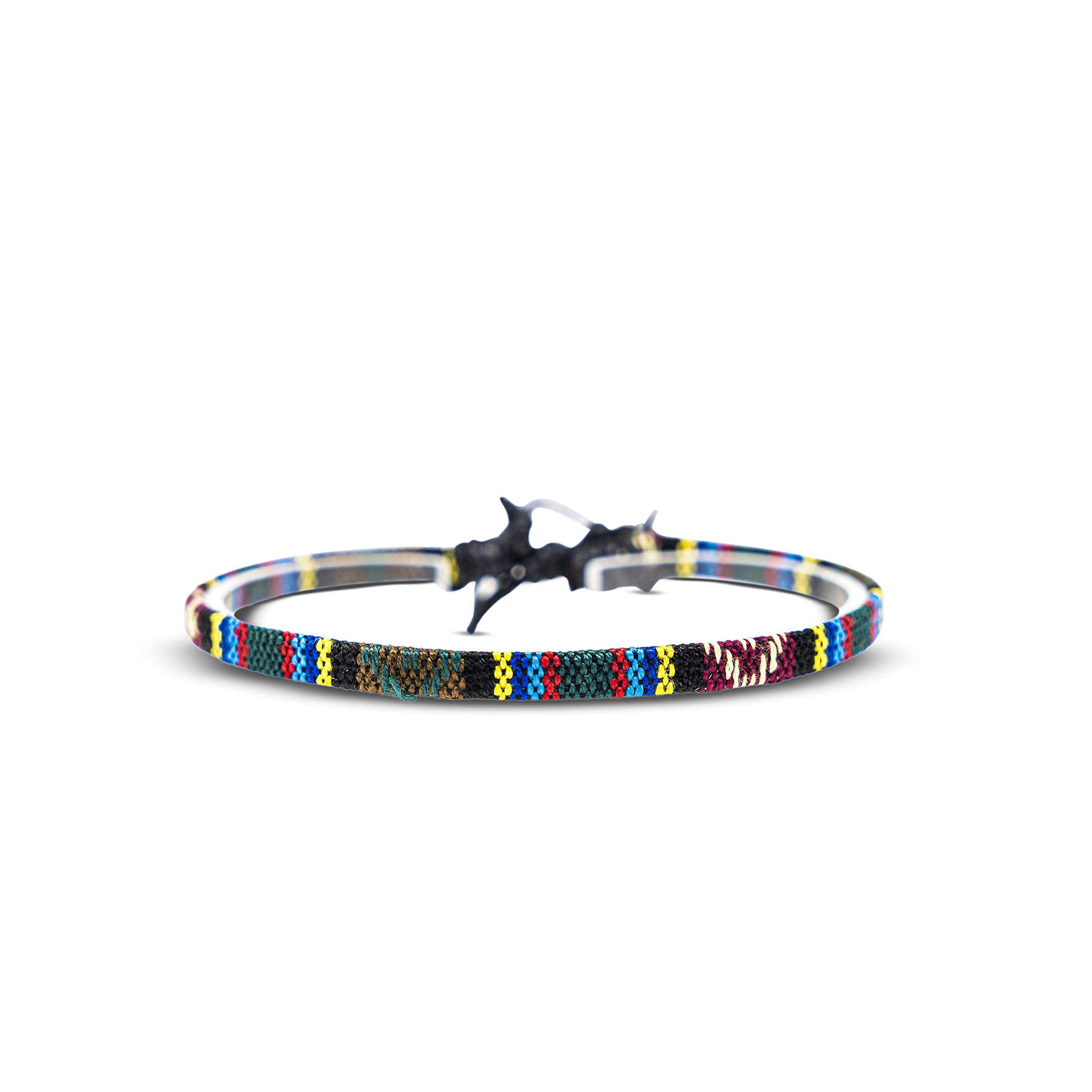 Made by Nami Pulsera Boho Surfer para Mujer y Hombre - Accesorios para Fiestas y de Playa - Hechos a Mano - 100% Resistente al Agua y Ajustable (Azteca)