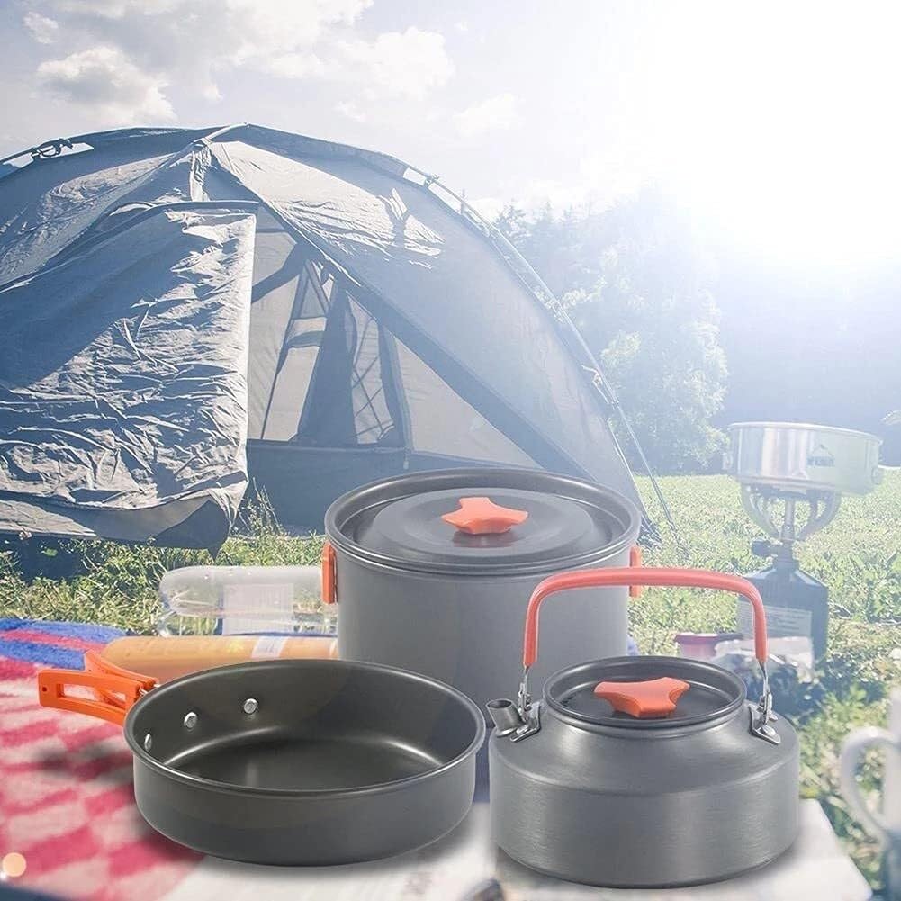 Set di pentole da Campeggio | Set di pentole in Alluminio for Esterni | bollitore pentola pentola Viaggio Escursionismo | Escursionismo Picnic Barbecue stoviglie Attrezzatura Campeggio