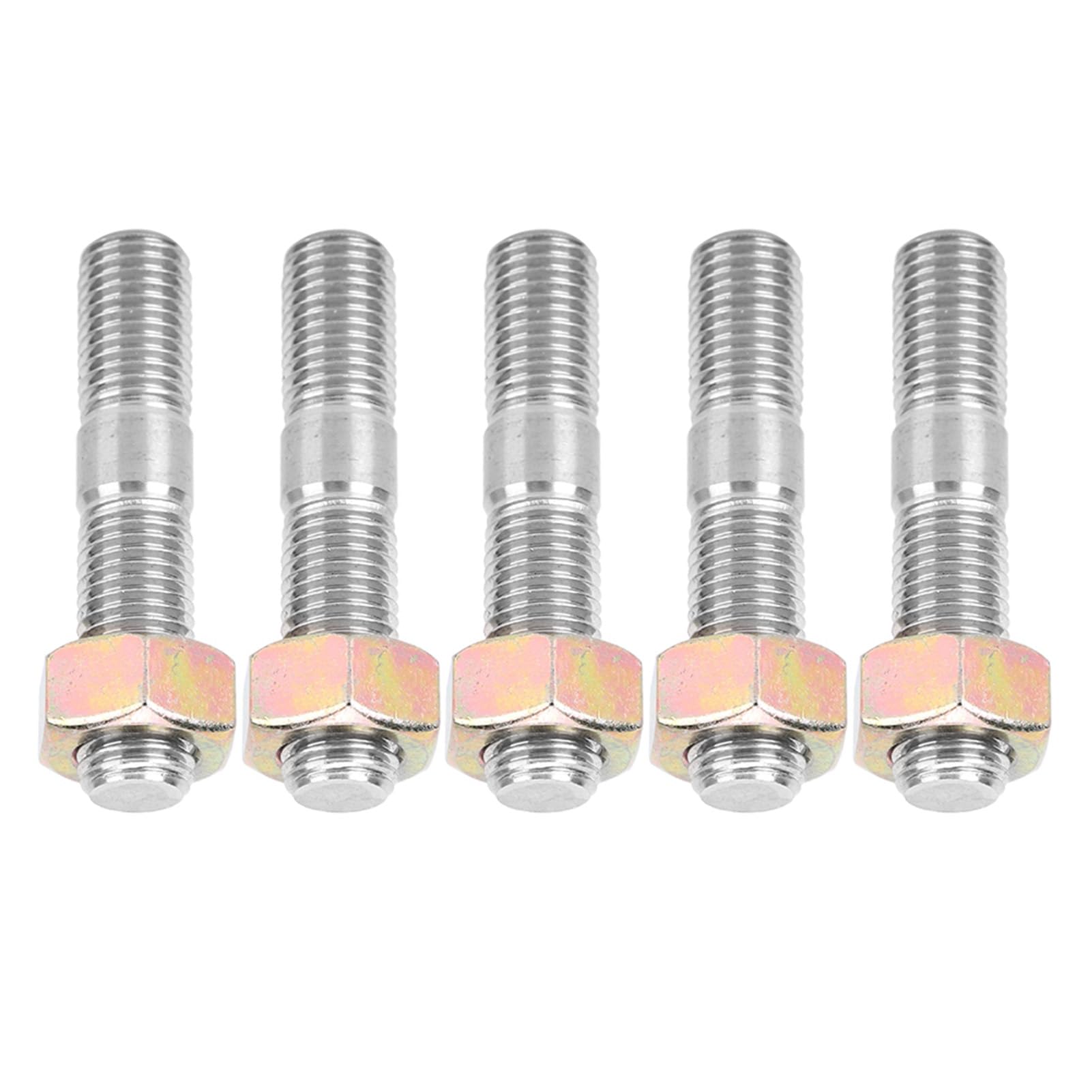 Kit Prigionieri, M10x1.25 50mm Turbo Stud Kit, 5 Pezzi Dadi e Kit Bulloni Testa, Kit di Riparazione di Ricambio per Automobili in Acciaio Inossidabile Adatto per DSM 1G, EVO1~10