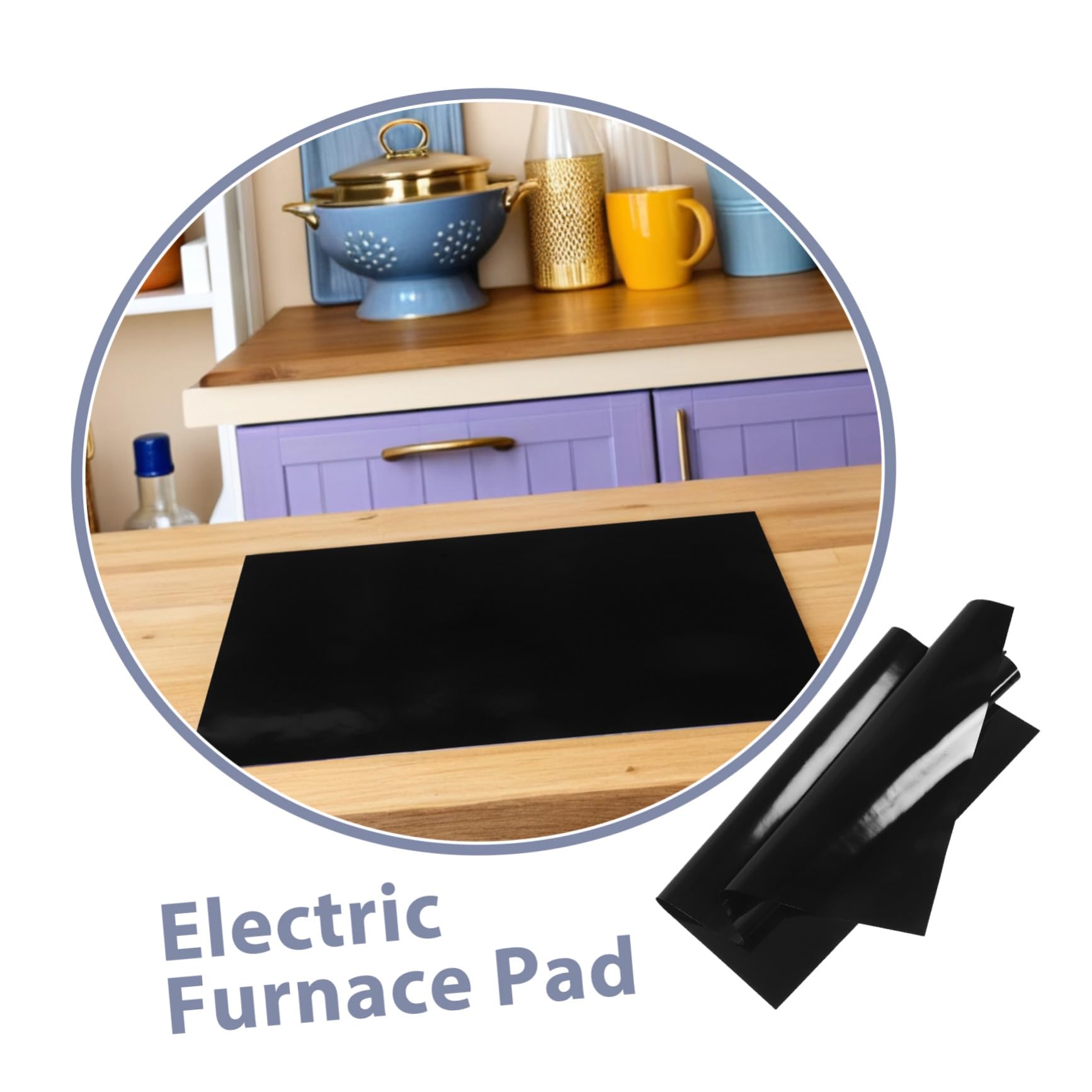 ABOOFAN 3 Piezas Estera de inducción Alfombra de Cocina de inducción Estera Protectora para Placa de Protector de Cocina electrica Fibra de Vidrio Negro