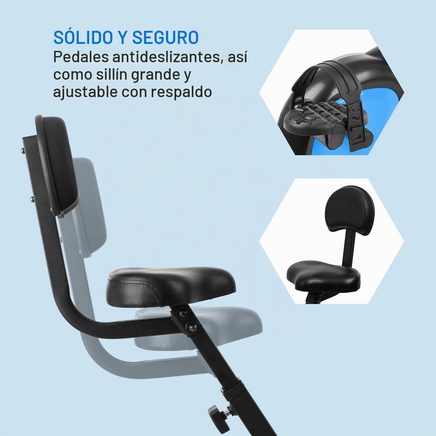 Capital Sports Azura Air Bicicleta Estatica Plegable, Ejercicio en Casa, Bicicletas Estaticas Spining Magnéticas para Hombres y Mujeres con Asiento, Bicis Estaticas Pleglables con Soporte Tablet
