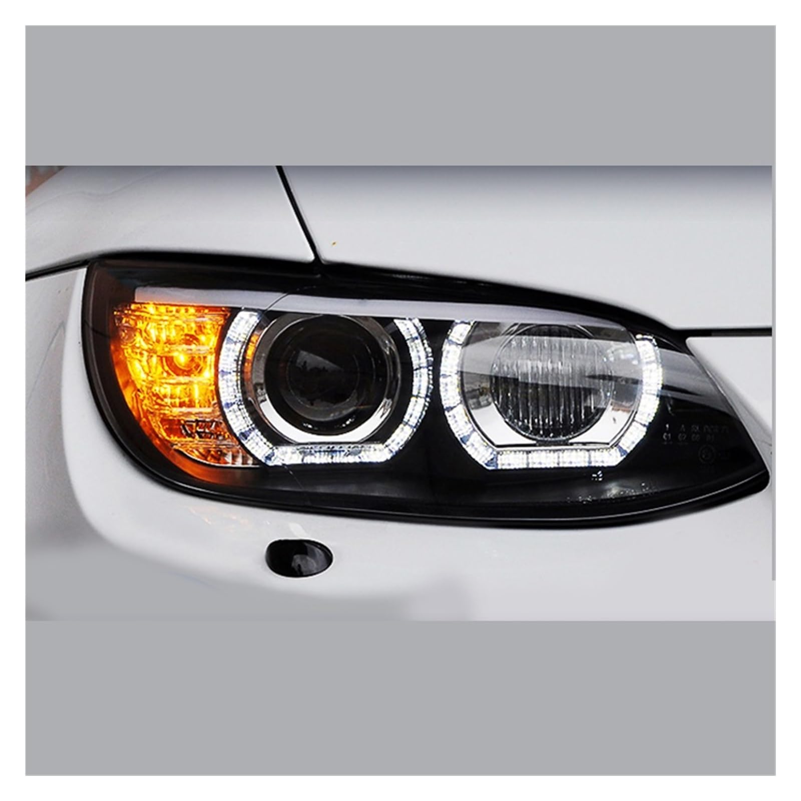 Reflektor do stylizacji samochodu kompatybilny z BMW E92 LED przednie światła 2006-2012 E93 330i lampa czołowa DRL sygnał obiektyw projektora akcesoria samochodowe (Color : No bulb in low beam)