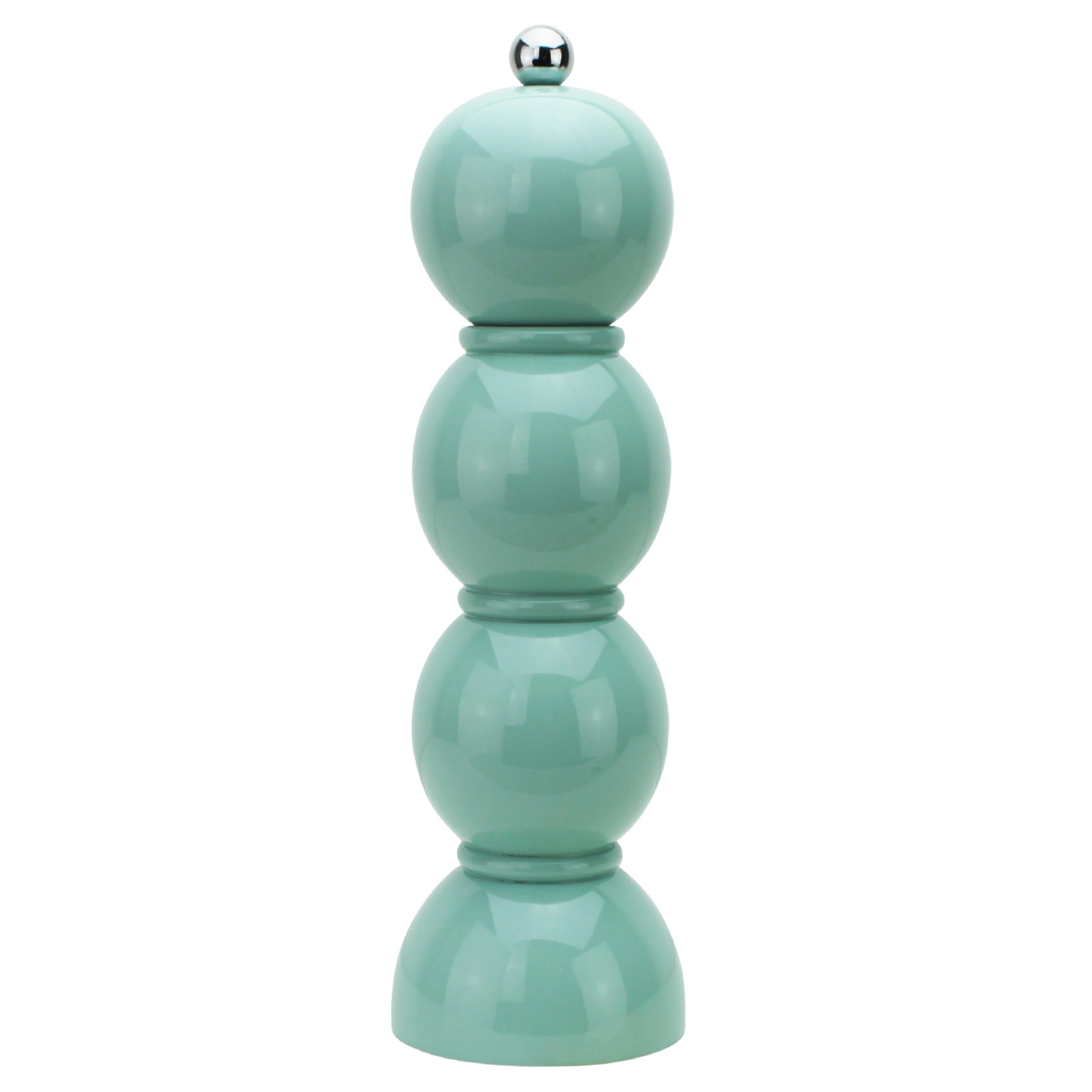 Addison Ross Bobbin Salt or Pepper Mill – Easy Twist Ceramic Grinder – Sustainable Rubber Wood – Modern Design – Ideal Wedding Gifts or Housewarming Gift – Kitchen Accessories – EU De Nil – 24cm — image 1