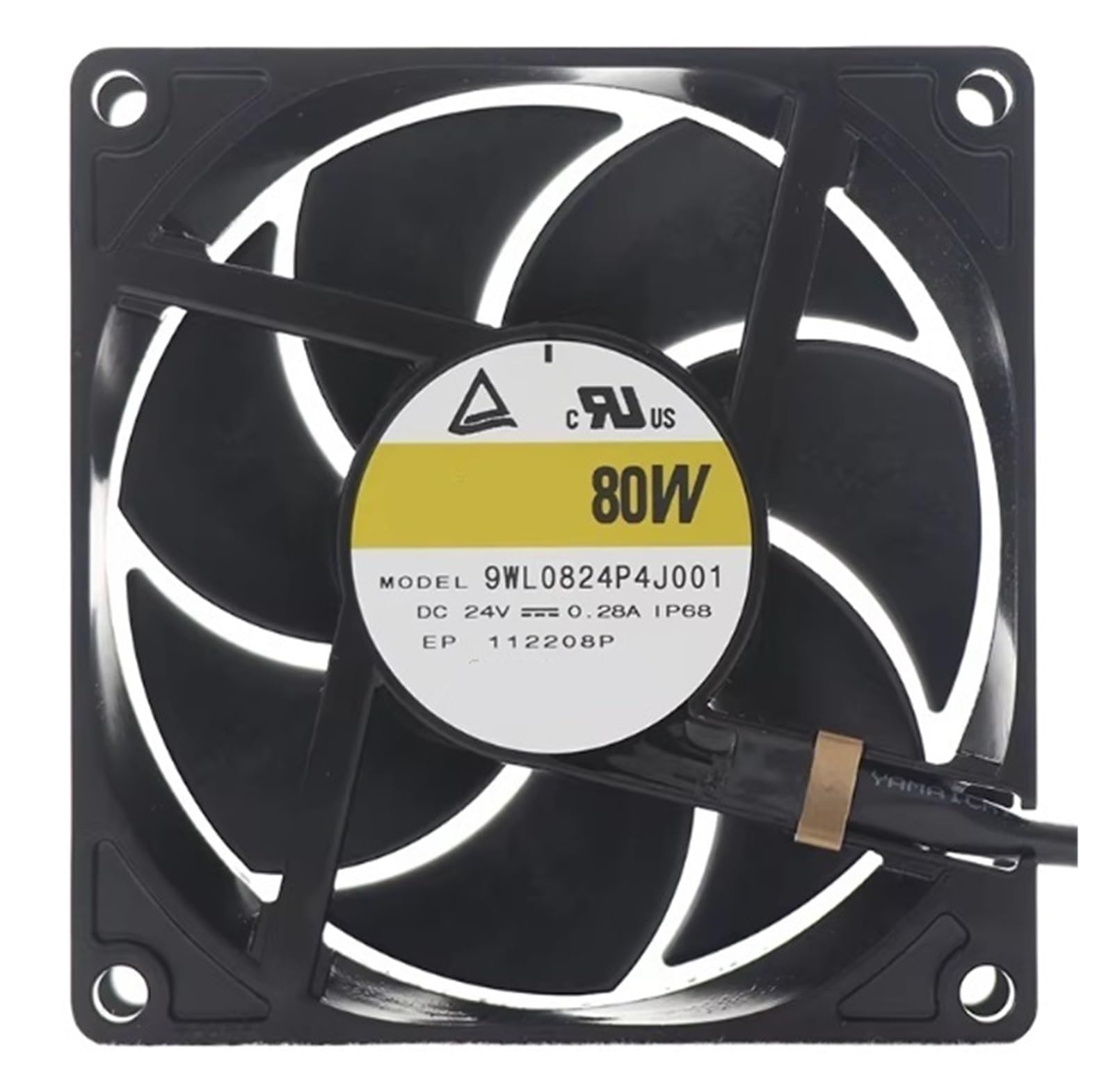 Lzikkgki One Color 9Wl0824p4j001 8025 8Cm 80X80x25mm 24V Dc 7400Rpm 73Cfm Ip68 Cooling Fan