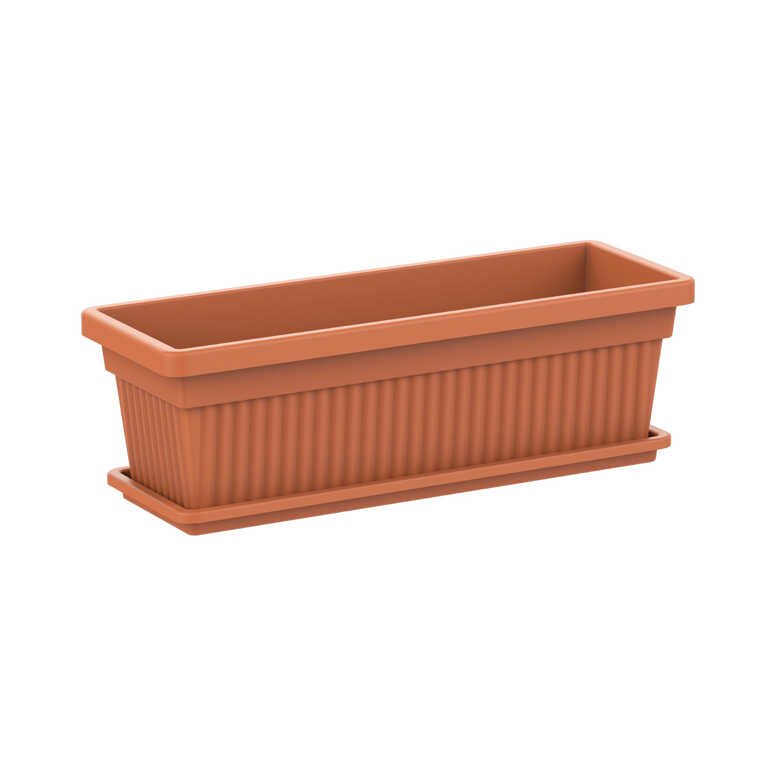 Plastic Rectangular Planters With Tray
