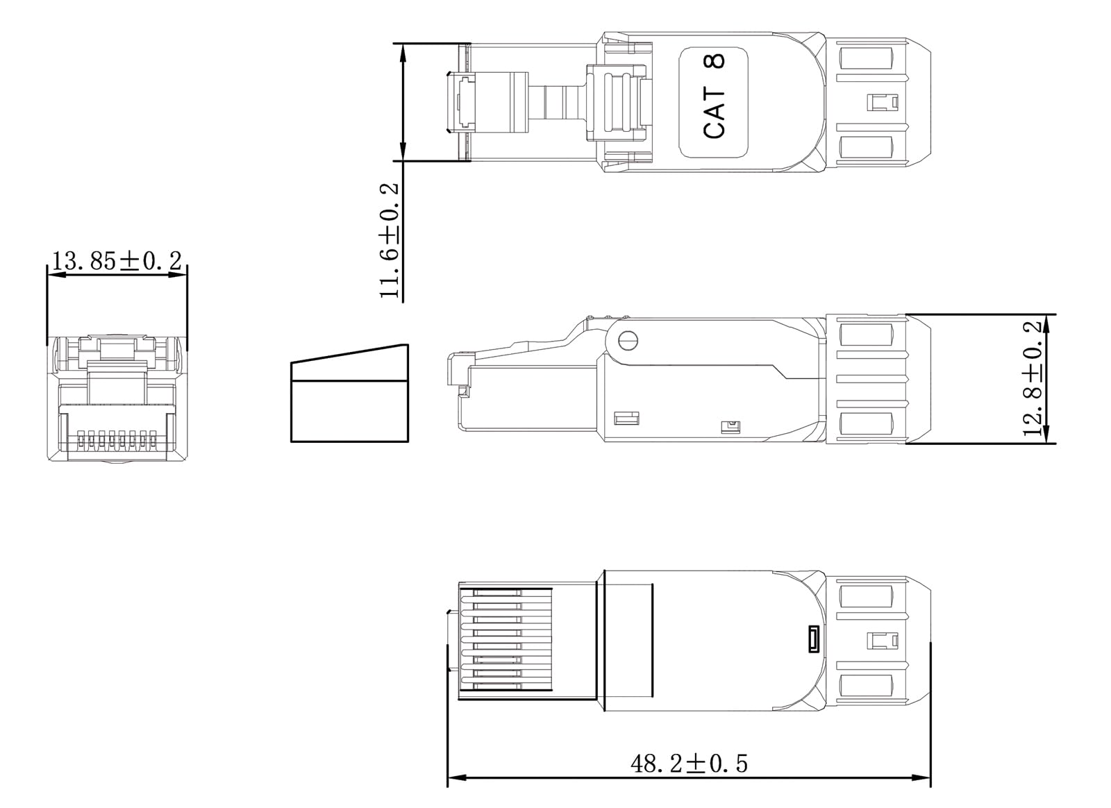 VALUE Campo Connettore RJ-45 Cat.8 (Classe I)