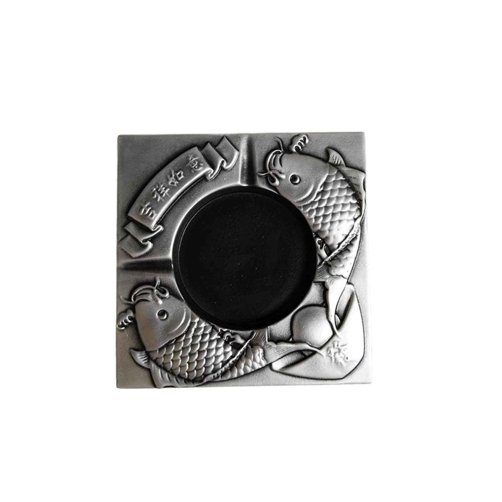 GTFDXJ Ash Tray Lucky Fish Ashtray, Smoking Ashtrays for Indoor or Outdoor Use, Ash Holder for Smokers, Cigarettes Ash Tray smokeless