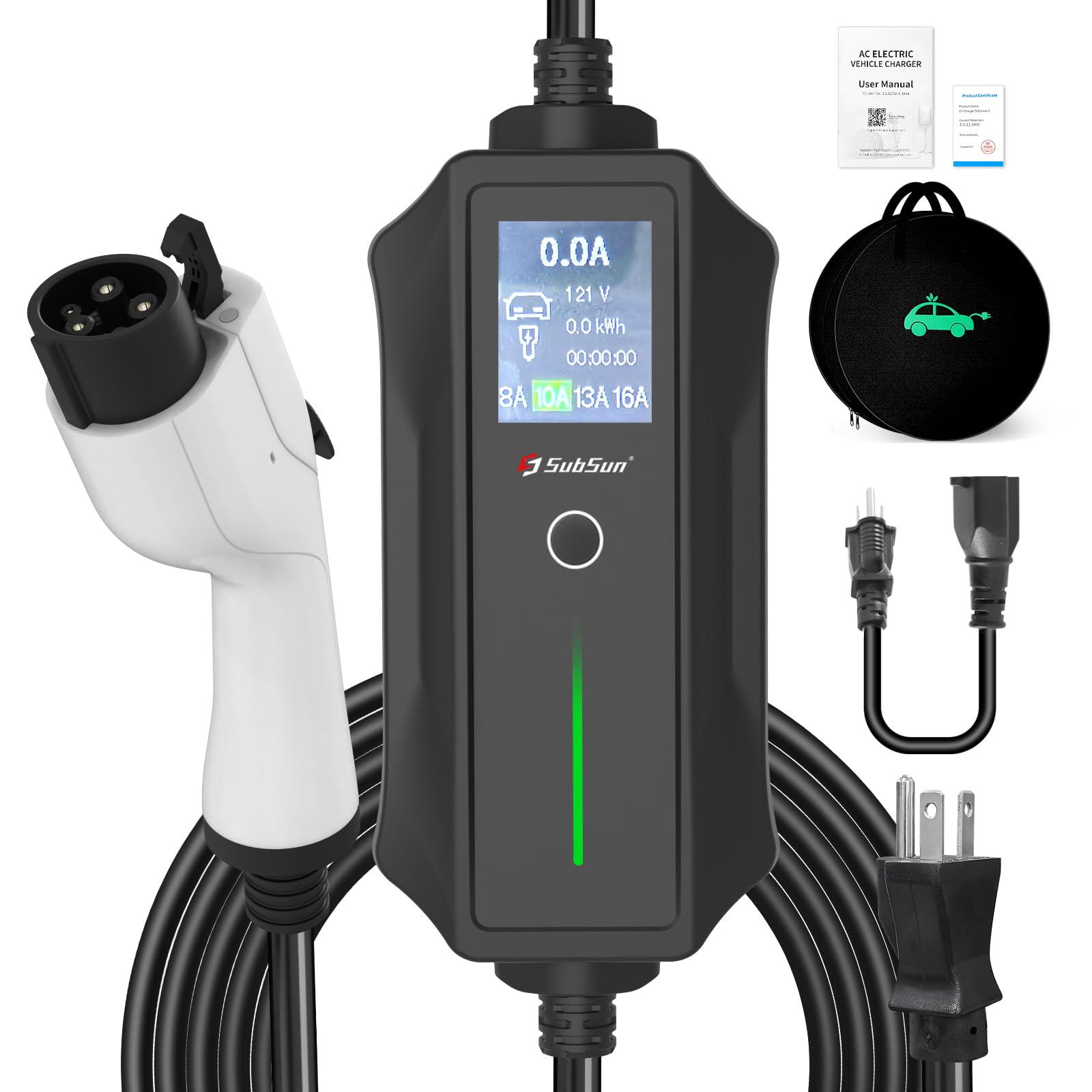 Amazon.com: Portable EV Charger Level 1 Level 2, 16Amp 110V/240V