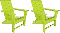 Vista 2 de WestinTrends Ashore Modern - Silla plegable Adirondack para exteriores (juego de 2), color lima