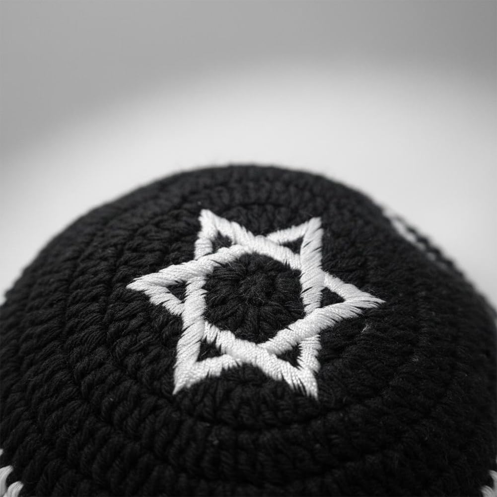 Kipá De Punto Bordada Yarmulke Kipá Judía Yarmulka Sombrero Yarmulka Hombres O Niños