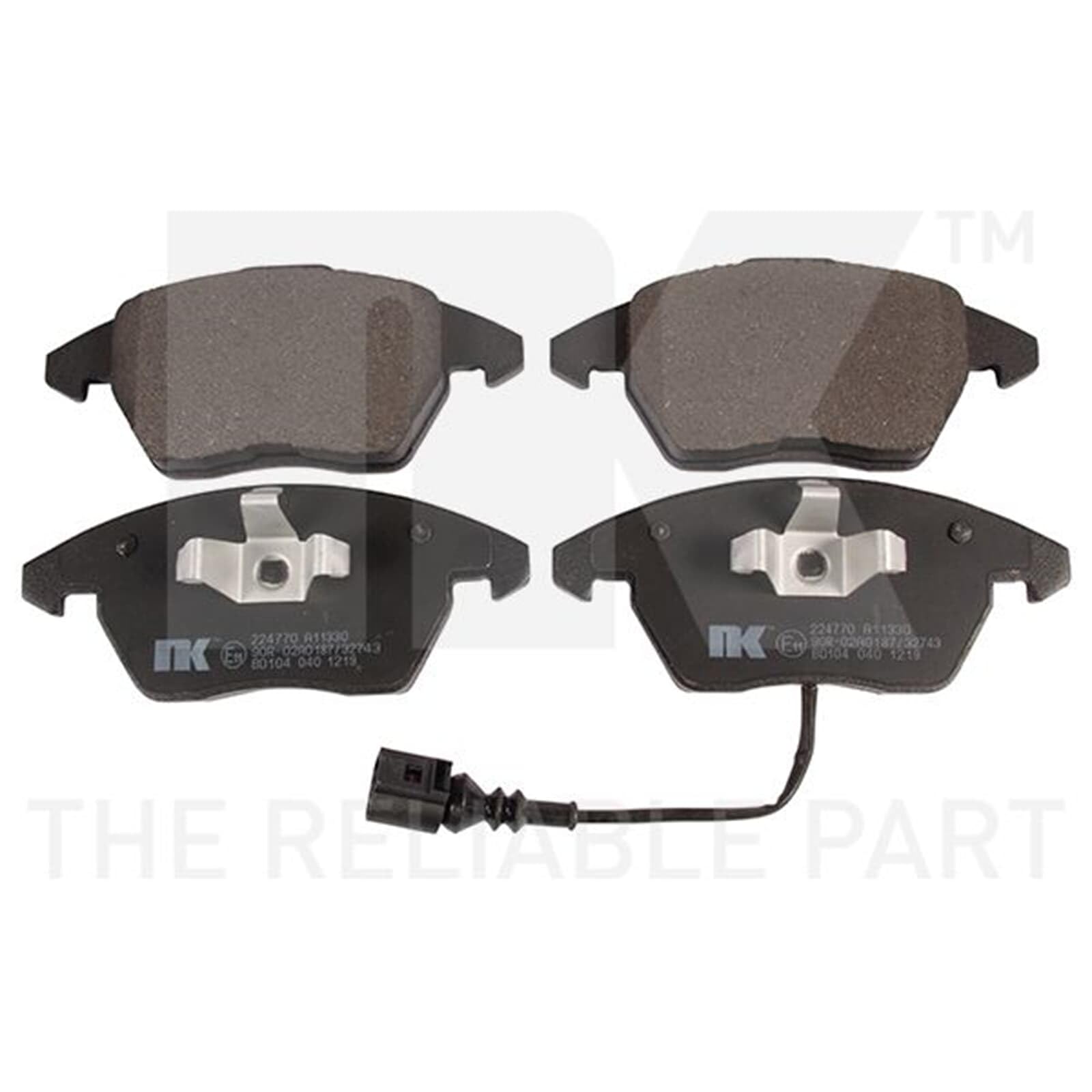 NK Bremsscheiben + Beläge vorne + hinten | 2047115 + 224770 + 2047133 + 224775 passend für Golf 6 Passat B7 365