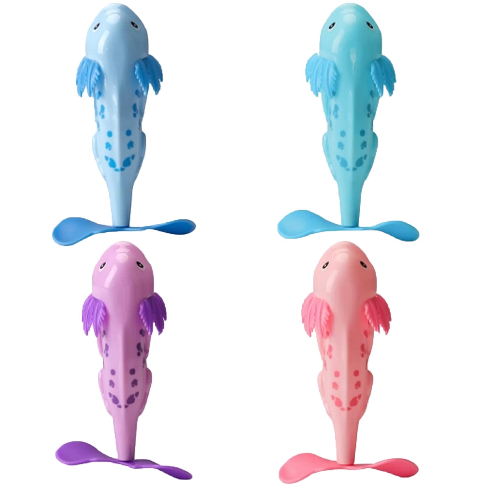 HOMAVEL 4Pcs Diving Toys,Pool Game,Water Play Sinking Salamander Figures for Bath Tub,Beach Party,Underwater Activity,Outdoor Summer Party Supplies,Water Game Gift Set,Easy Grab,Indoor Outdoor Fun
