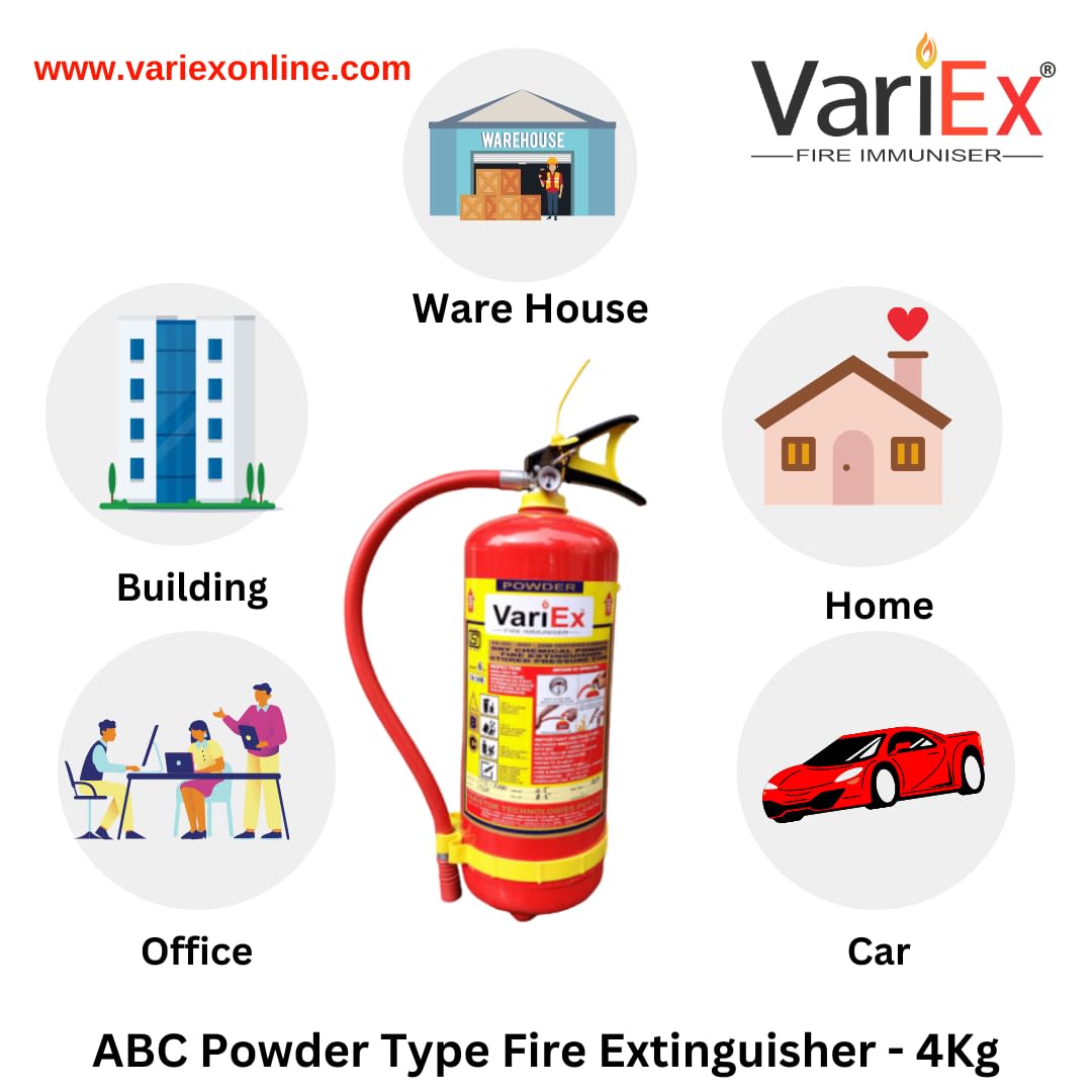VariEx ABC Powder Type Fire Extinguisher, 4Kg Capacity - Image 2 thumbnail