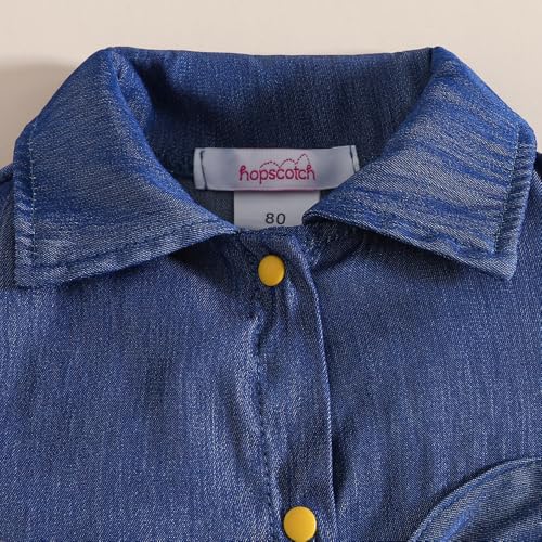 Image of Hopscotch Baby Boys Solid Print Short Sleeves Navy Rompers