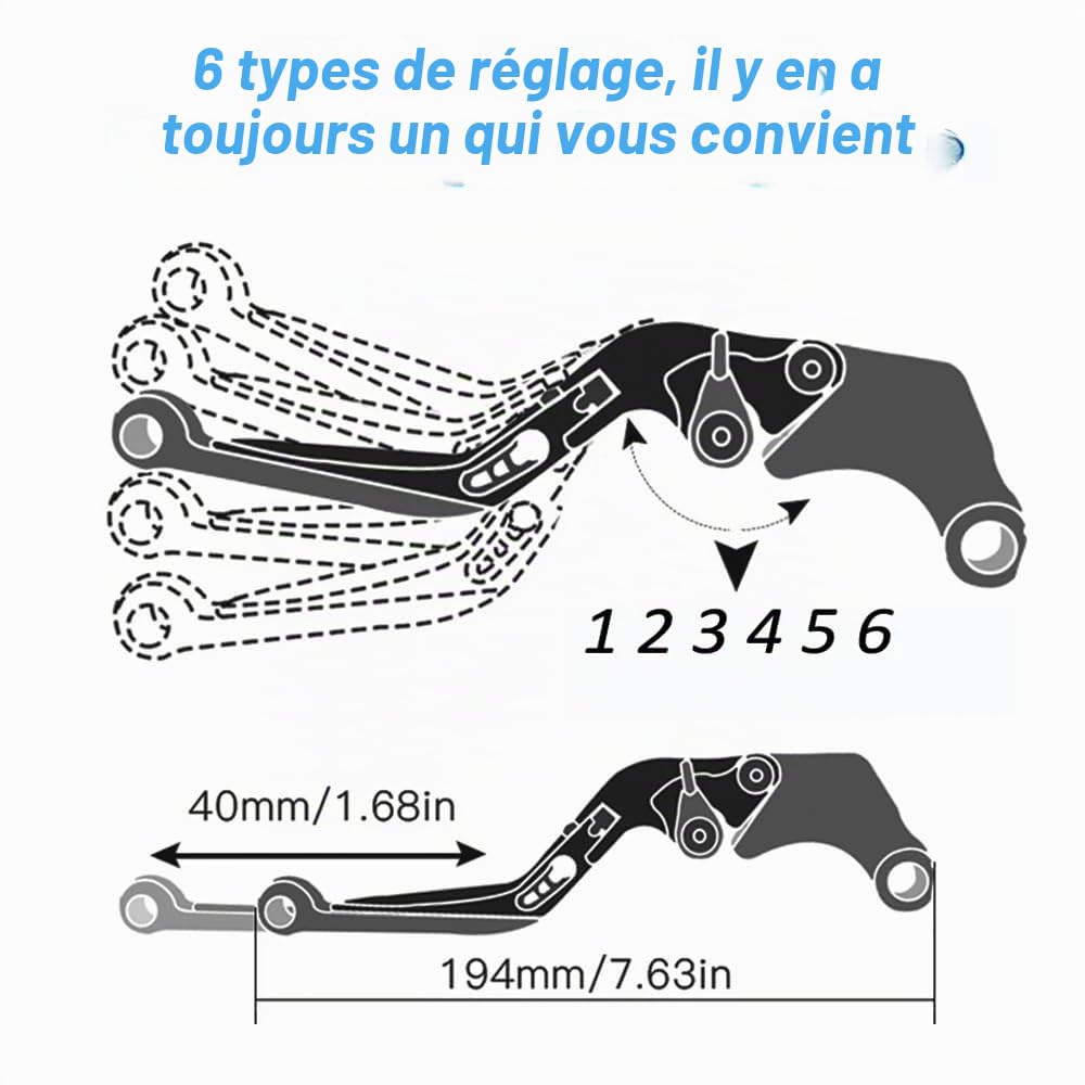 Pour CB500F 2013-2021 2018 2019 CNC moto levier d'embrayage levier de frein set poignée pliante réglable noir