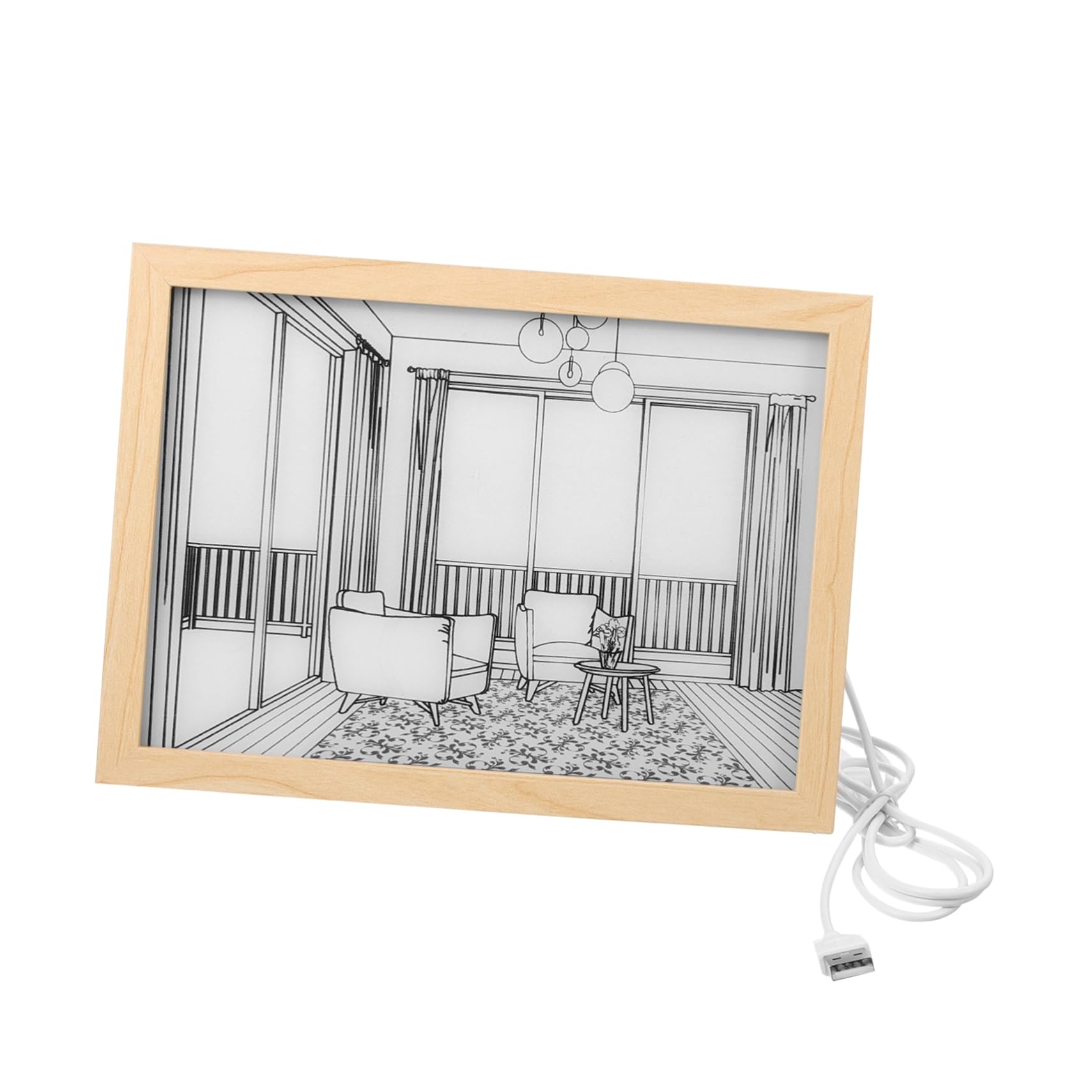 Amazon.co.jp: SOESFOUFU 光るフォトフレーム 卓上 ライト付き