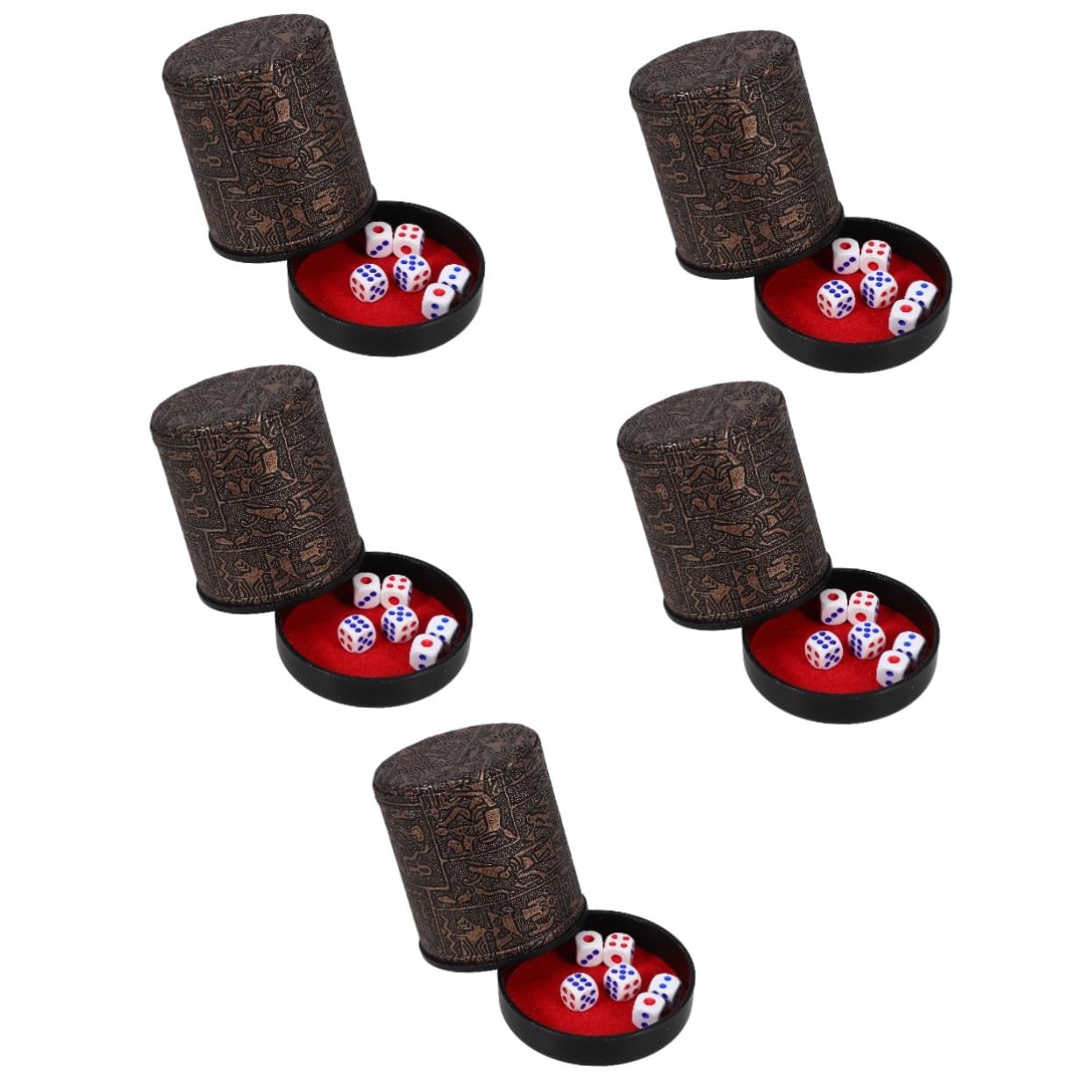 HEMOTON 5 Sets Würfelbecher Würfel Rollbecher Stapelbecher Lautloser Becher Mit n Ktv Shaker Becher Spielzubehör