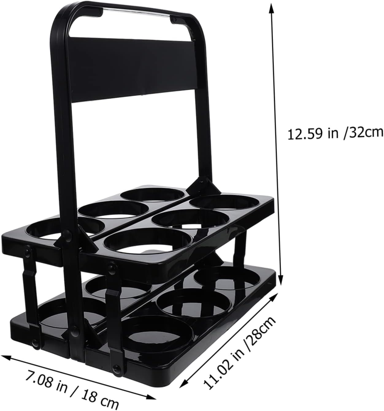Portable Beer Bottle Organizer Collapsible Black Carrying Holder for Home Bars Ktv Nightclubs Beverage Carrier for Parties and Events